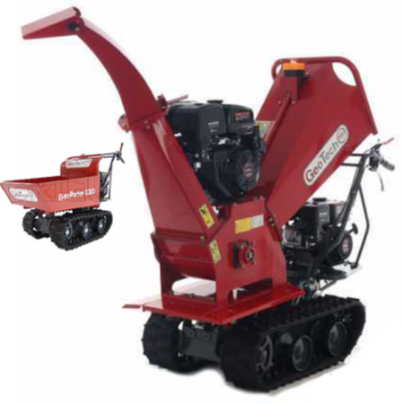 GeoTech-Broyeur autotracté à chenille sur brouette motorisée GeoTech PRO BMS155 LE moteur essence 6,5/15 CV